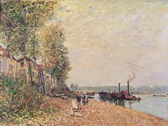 Dampfschiffe auf der Loing bei Saint-Mammes, 1877